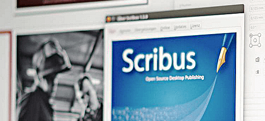 Scribus, pantalla principal