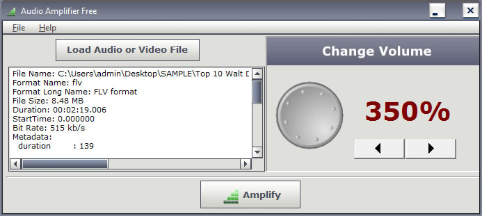 Amplificador de audio gratuito y simple